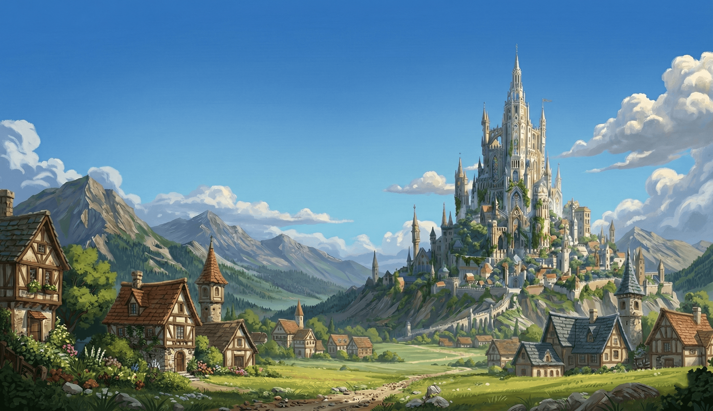 Medieval fantasy landscape